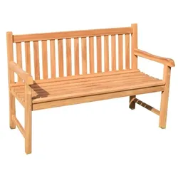 Lex Teak Sitzbank Gartenbank Holzbank Teakbank Parkbank Picadelly nachhaltig 135cm