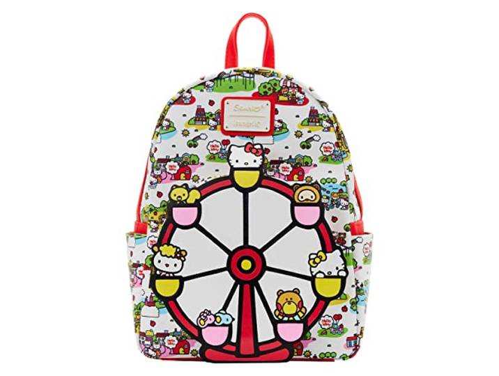 Loungefly Hello Kitty and Friends Carnival schoudertas met dubbele riem, meerkleurig