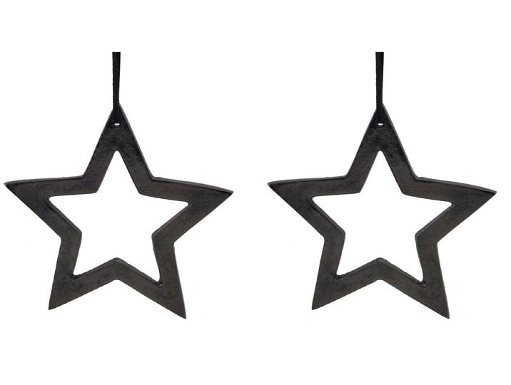 Dekostern CREATIV DECO Weihnachtsstern, Weihnachtsdeko , schwarz, B:21cm H:21cm T:0,5cm, Aluminium, Dekosterne, Dekostern, modernes Cut-Out-Design