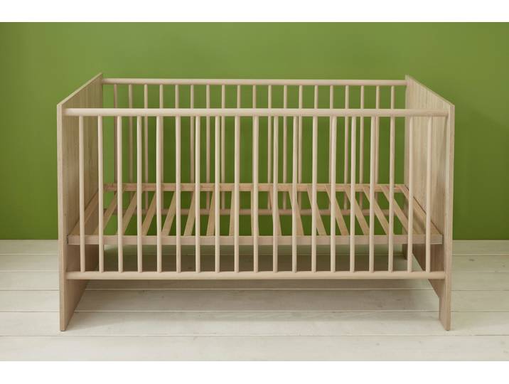 Babybett TRENDTEAM Olivia, Deal für begrenzte Zeit , braun (eichefarben sägerau), B:78cm H:83cm L:143cm, Holzwerkstoff, Babybetten, Babybett