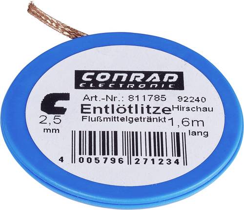 907102 Entlötlitze Länge 1.6m Breite 2.5mm Spender