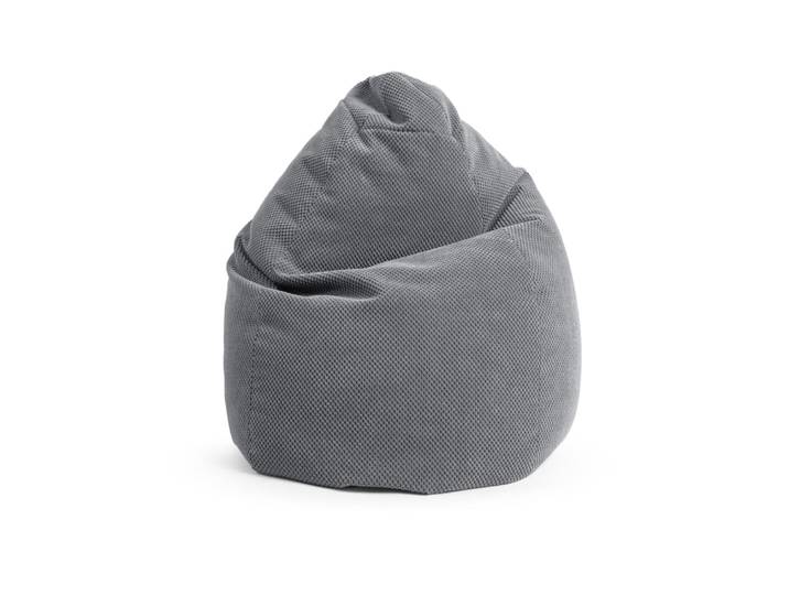 Pouf poire xl d'intérieur velours anthracite 70x110