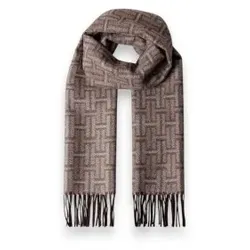 Hackett London für Herren. HM0400111 Brauner H-Schal (OSFA), Lässig, Wolle