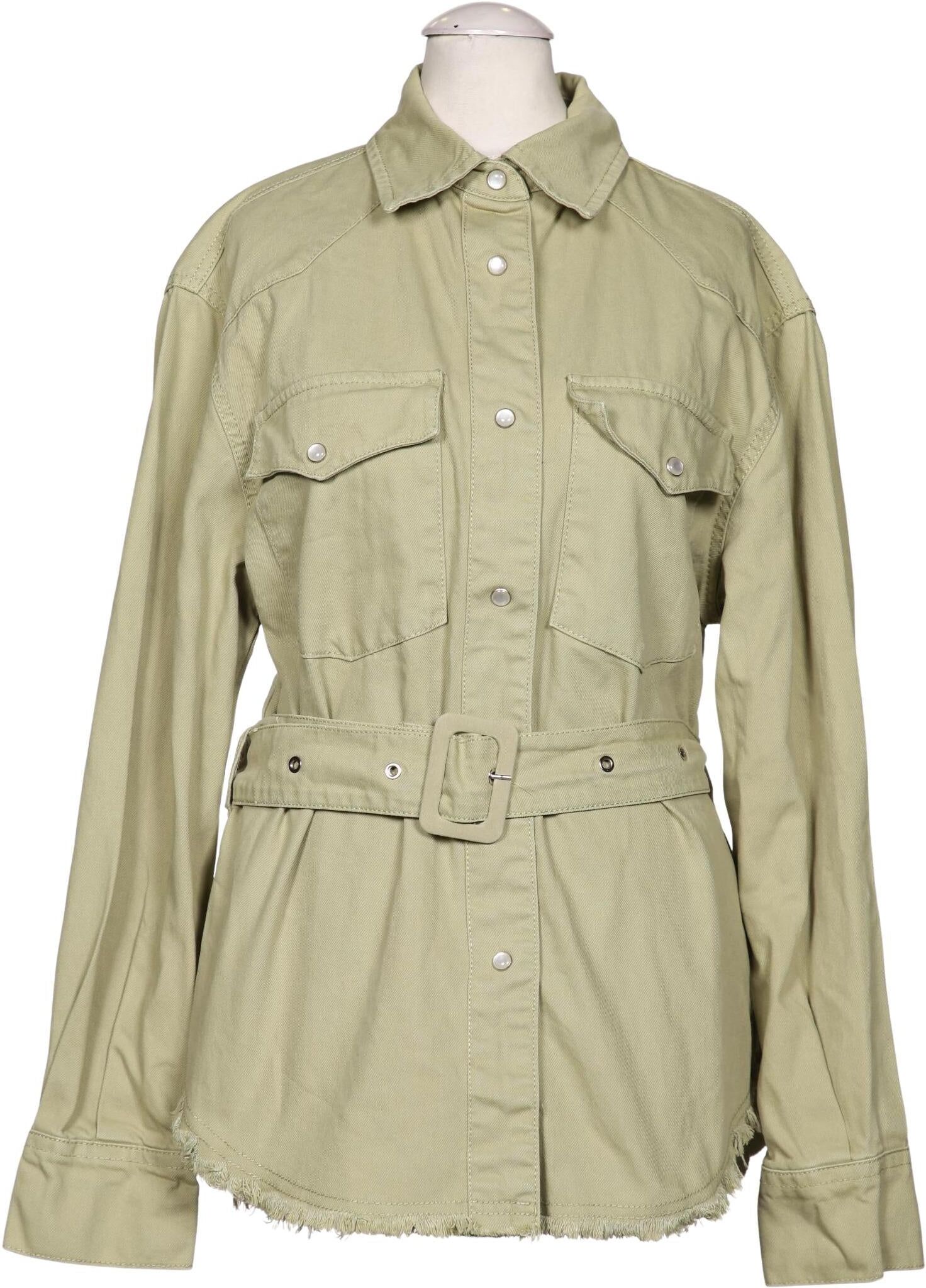 bershka Damen Jacke, Hellgrün, Gr. XS, Baumwolle - Second Hand