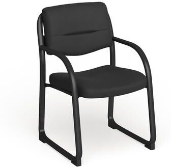 Flash Furniture LeatherSoft Executive Reception Chair with Sled Base and Foam Padded Seat
