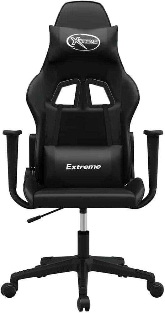 vidaXL Chaise de jeu Noir Similicuir