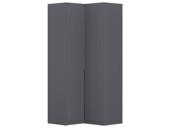 Eckkleiderschrank Alabama Grau Metallic B: 100 cm