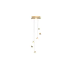 KHG LED-Pendelleuchte   ¦ beige ¦ Maße (cm): H: 150  Ø: 46.0