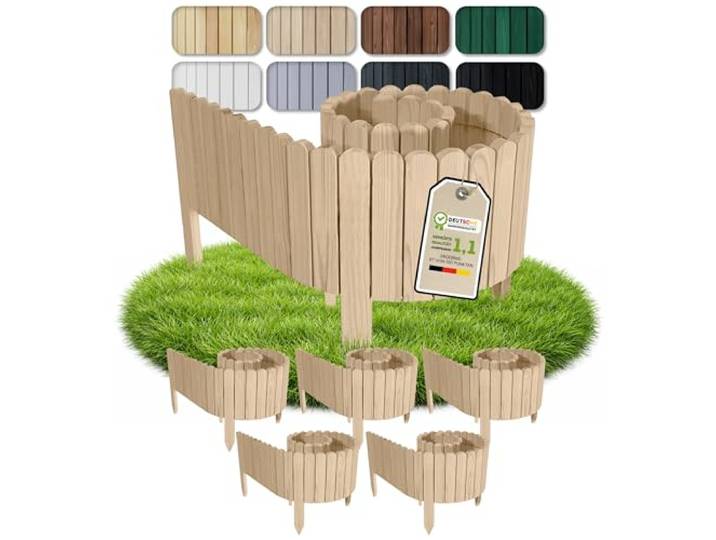 Floranica Borderrand hout 10 m (5x à 2 m) H 10 cm Onbehandeld