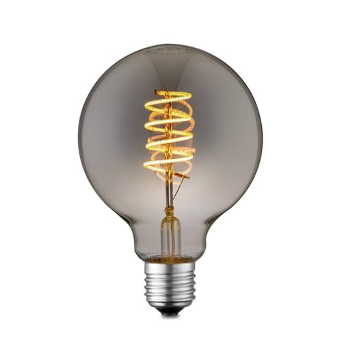 Lucande LED-lamp G95 E27 Rookgrijs Glas 4W