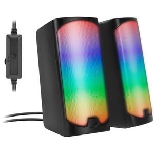 Speedlink PC-Lautsprecher Tonos SL-810009-BK, 6 Watt, 2.0 Stereo, RGB-LED, 3,5mm Klinke & Bluetooth