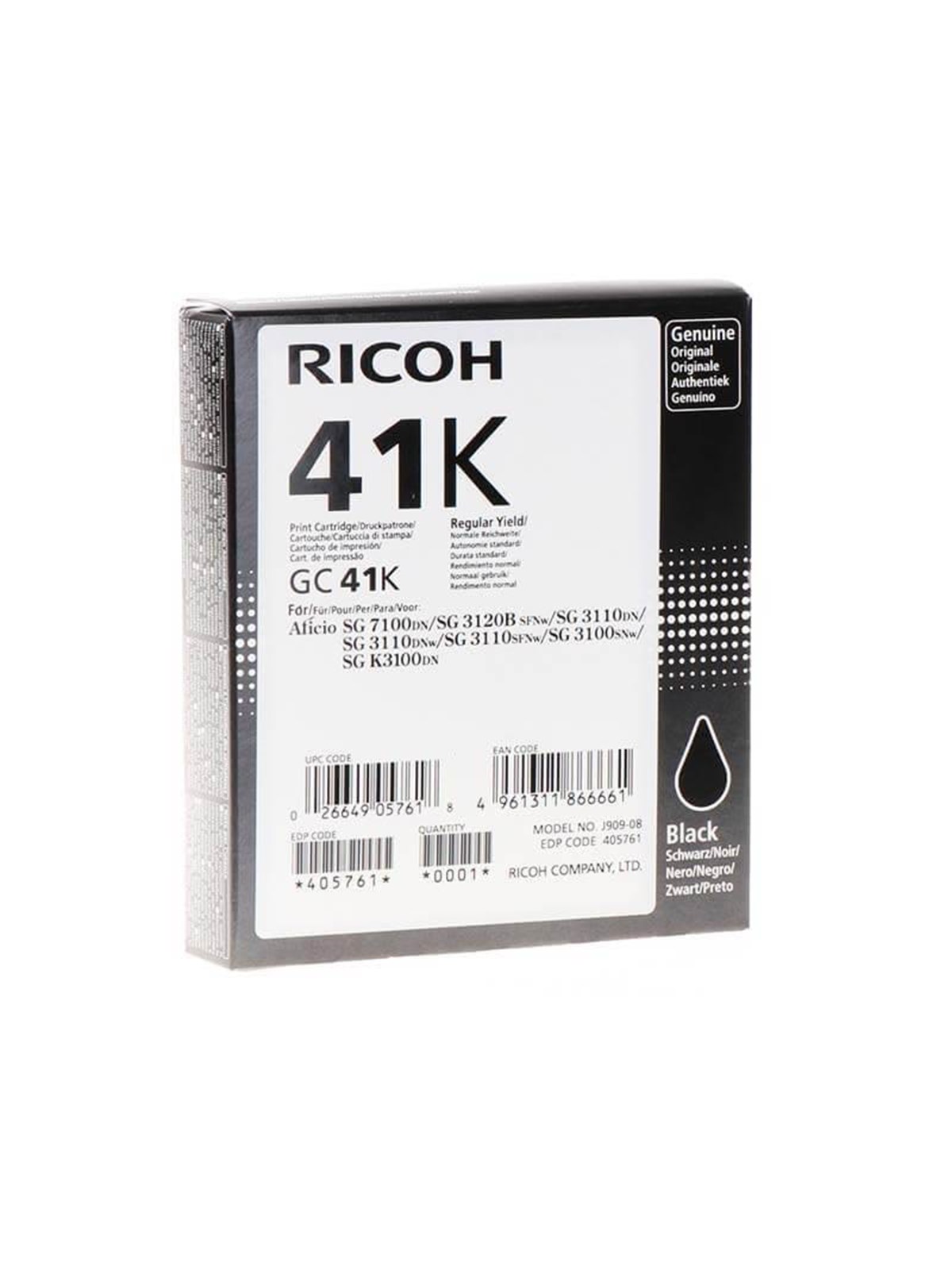 Ricoh Ink Cartridge GC 41K HY - Black - Tintenpatrone Schwarz