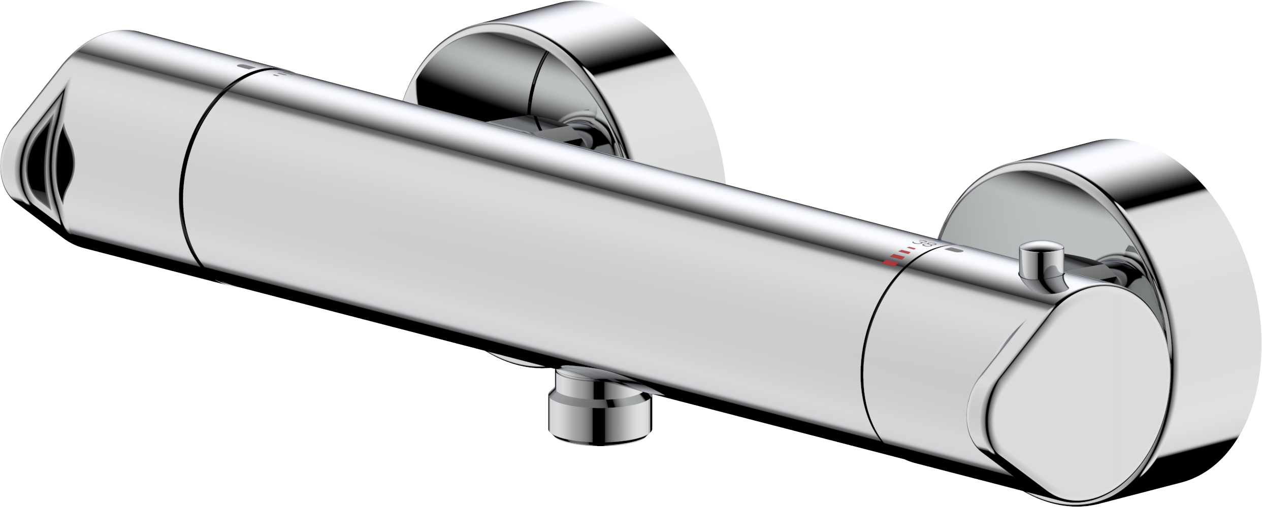 Thermostat de douche Bravat Milano 3518092, montage en saillie, chromé