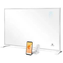 KESSER® Infrarotheizung Energiesparend Infrarot Standgerät & Wandmontage Elektroheizung mit Fernbedienung Thermostat & App-Steuerung Elektrisch Heizpaneel Heizung Konvektor Standfüße