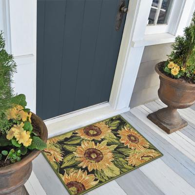 Lush Decor Esencia Sunflowers Indoor/Outdoor Mat