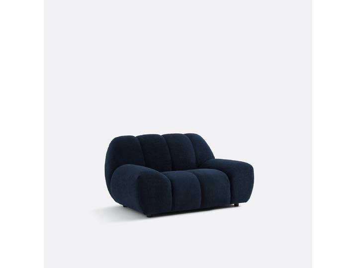 LA REDOUTE Fauteuil XL, bouclette épaisse, Nuria 1 Place Bleu