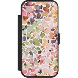 Nivocase Klapphülle für Apple iPhone Air Handyhülle aus Kunst Leder NIVOflip schwarz Muster Pattern (Apple iPhone Air), Smartphone Hülle, Schwarz