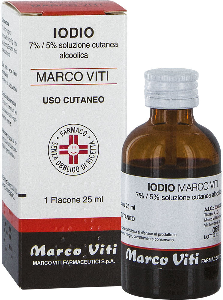 MARCO VITI FARMACEUTICI SpA Iodio Soluzione Alcolica al 7% + 5% Soluzione Cutanea 25ml