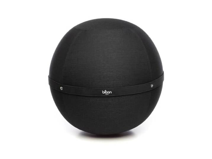 Bloon Sitzball für Büro, ergonomisch, gegen Rückenschmerzen, rutschfest, schmutzabweisend & sehr strapazierfähig, handgefertigt in Portugal, Farbe: Schwarz, 55 cm