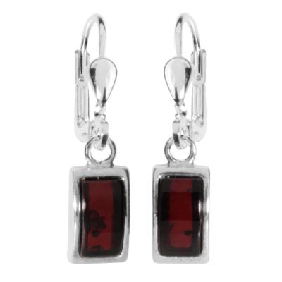 Paar Ohrhänger OSTSEE-SCHMUCK "Ostsee-Schmuck Ohrhänger Astrid 8x4 Ohrhänger Astrid 8x4", weiß, Ohrringe, Damen, 27 x 6mm, Silber 925 (Sterlingsilber)