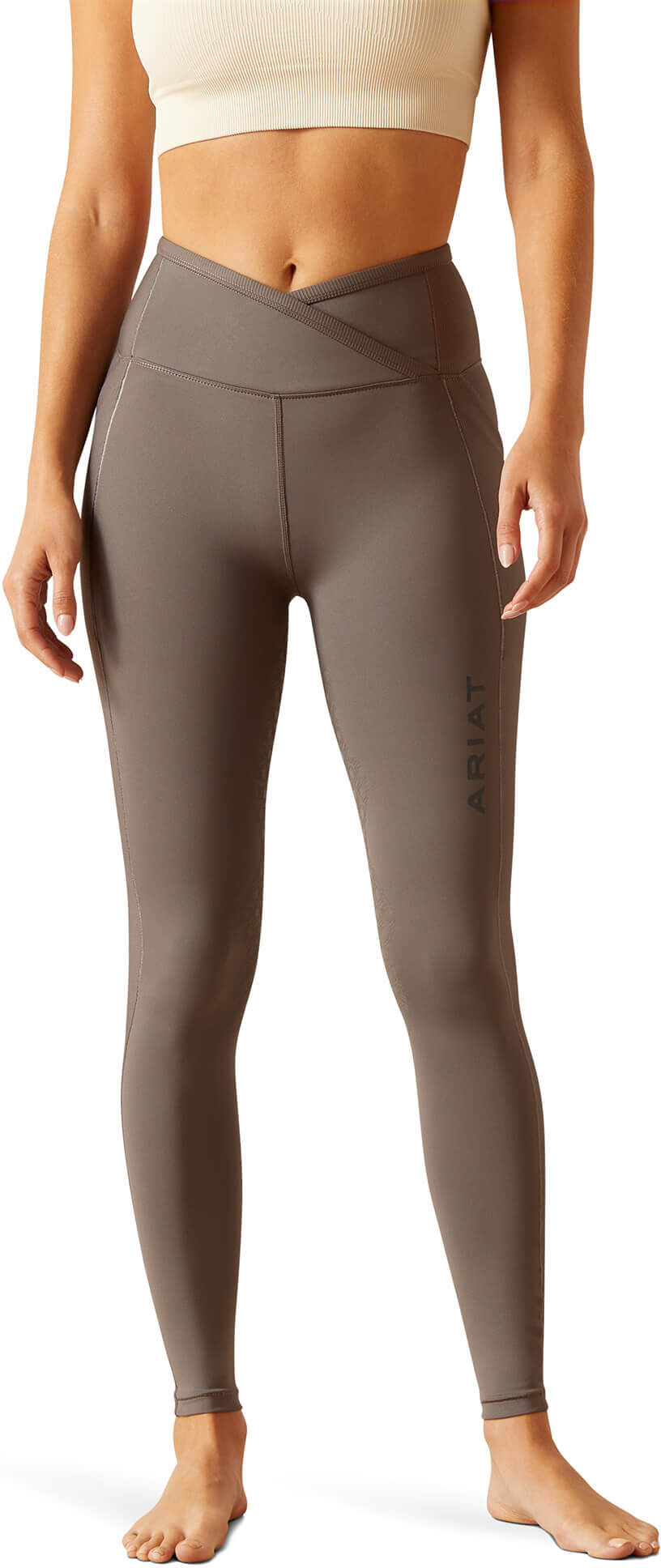 Women's Eos Chic Half Grip Tight in Plum Grey, Size: Large Regular by Ariat