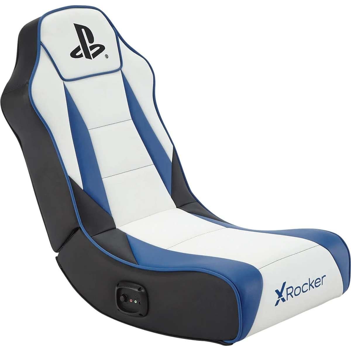 X Rocker Geist Gaming vloerstoel Playstation 2.0 wit/blauw