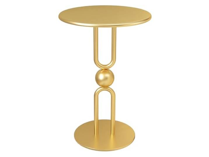 Runder Akzent-Beistelltisch Wohnzimmer, Metall-Nachttisch klein(/Gold)