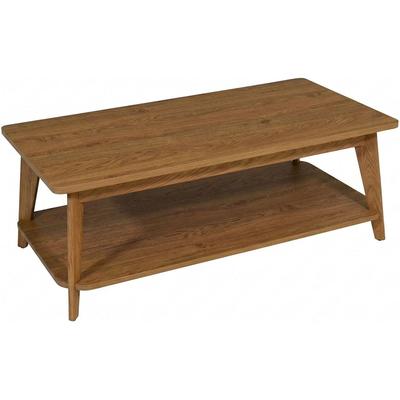 Couchtisch JAHNKE "SIXTY COFFEE", braun (montana eiche, montana eiche, montana eiche), B:110cm H:40,3cm T:55cm, Tische, Couchtisch, Couchtisch, 2 Ebenen, Skandi, Eiche-Optik, Breite:110 cm