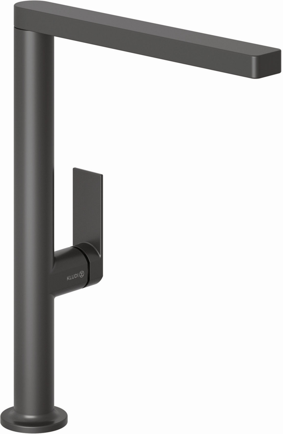Kludi QORD robinet de cuisine 568036675 commande latérale, noir mat profond