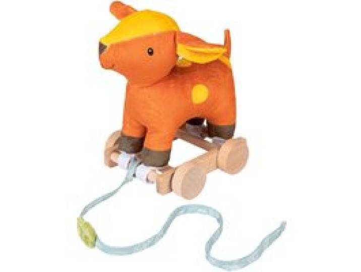 LUPILU® Animal en peluche musical ou jouet à tirer (chevreuil)