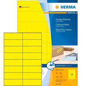Herma Special 4256 Etiketten gelb 105 x 37 mm, 1600 Stück