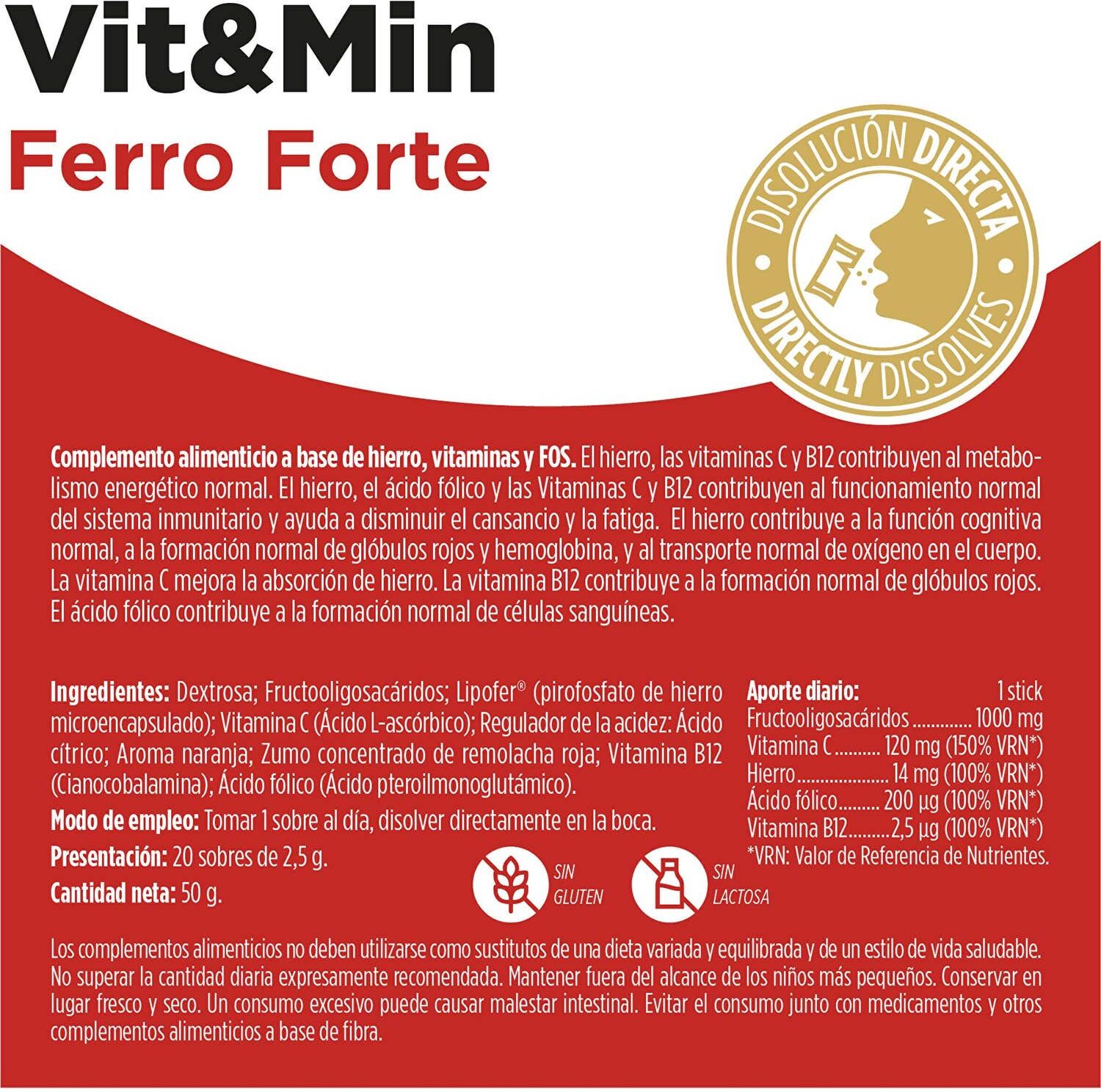 ELADIET Vit& Min Ferro Forte 20 sobres