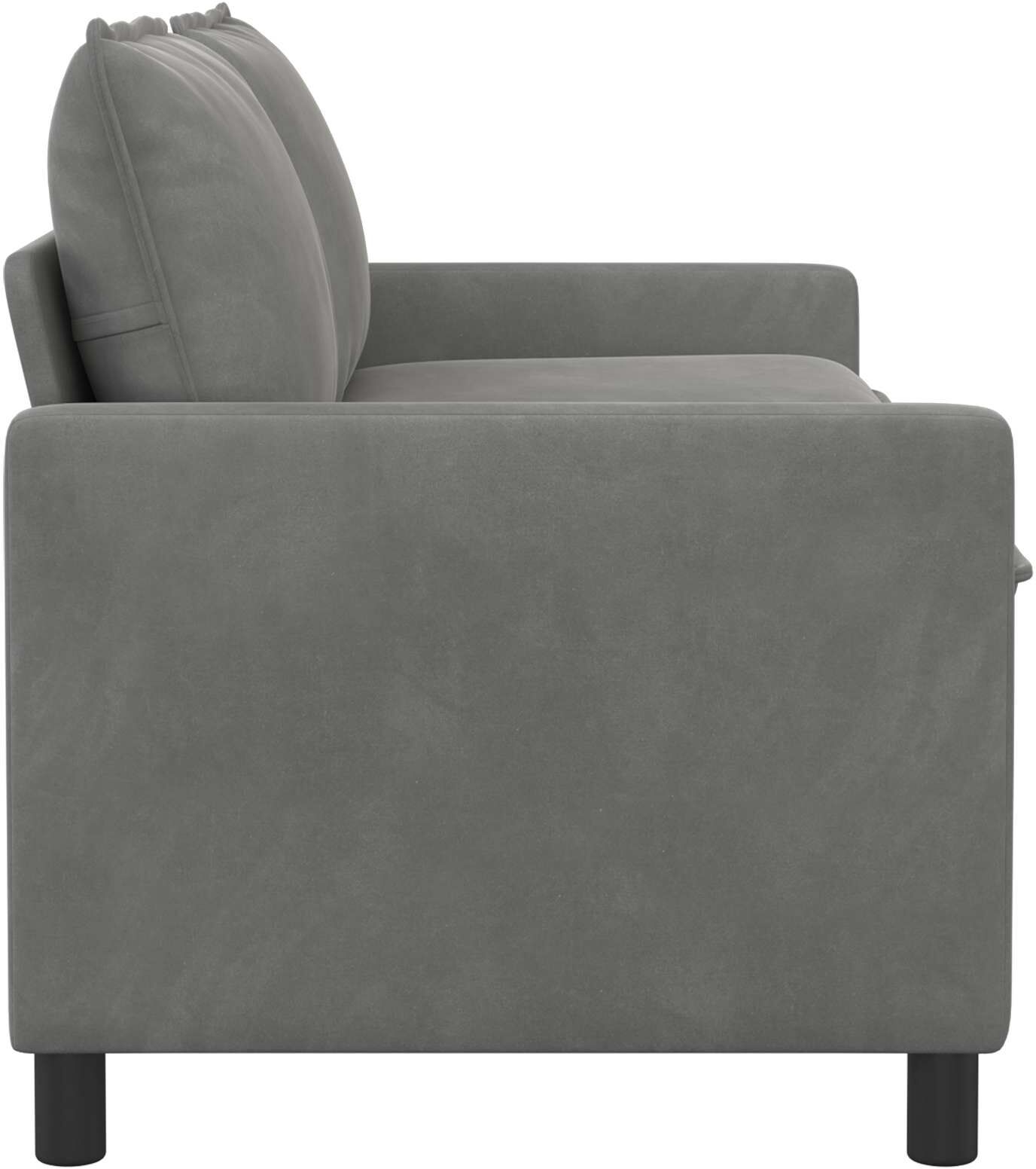 vidaXL Canapé Gris foncé Velours