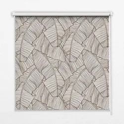 INNENROLLO - Fensterrollo - Rollo - 80x140 cm - Gezeichnete Palmblätter