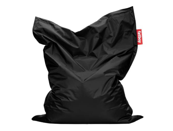 Fatboy Original Sitzsack XXL - 180 x 140cm - Schwarz Sitzsack Erwachsene, Nylon, Robuster und Langlebiger Relaxsessel, Drinnen, Bequemer, Nachfüllbarer Lesesessel, Gaming Stuhl