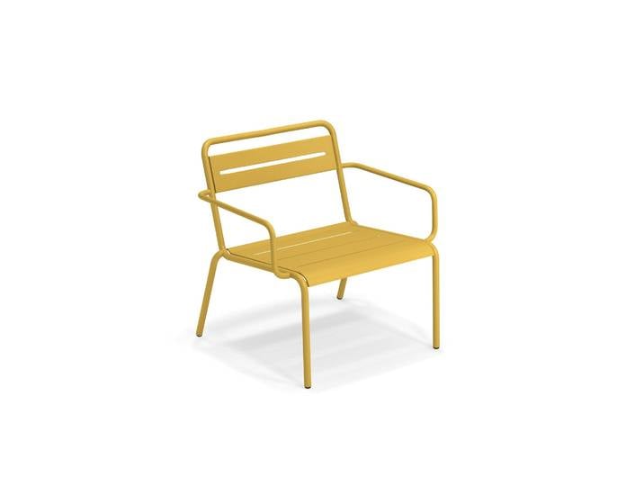 Loungesessel, Aluminium, Curry-Gelb, 73,5×69,5×74 cm, Klassisch & Modern, Emu