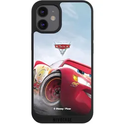 Nivocase Handyhülle für Apple iPhone 12 mini Hülle NIVOpure Case Schwarz Cars Lightning Mcqueen 95 (Apple iPhone 12 mini), Smartphone Hülle, Schwarz