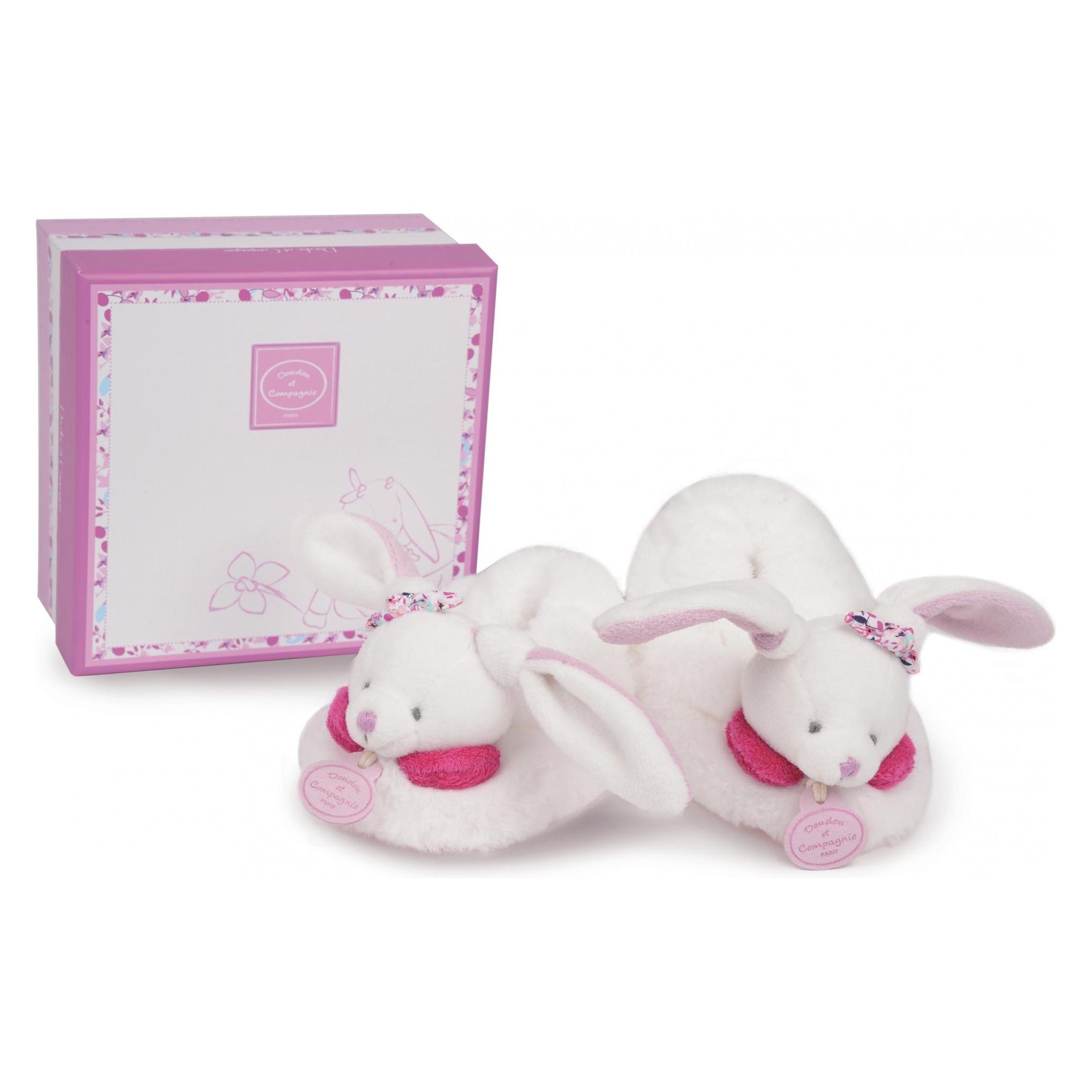 Doudou et Compagnie Kirsche Hase Füsslinge mit Rassel 6-12M (DC2702)