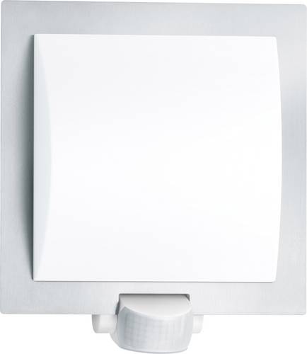 Steinel L20 S 566814 Außenwandleuchte mit Bewegungsmelder Energiesparlampe, LED E27 60W Silber