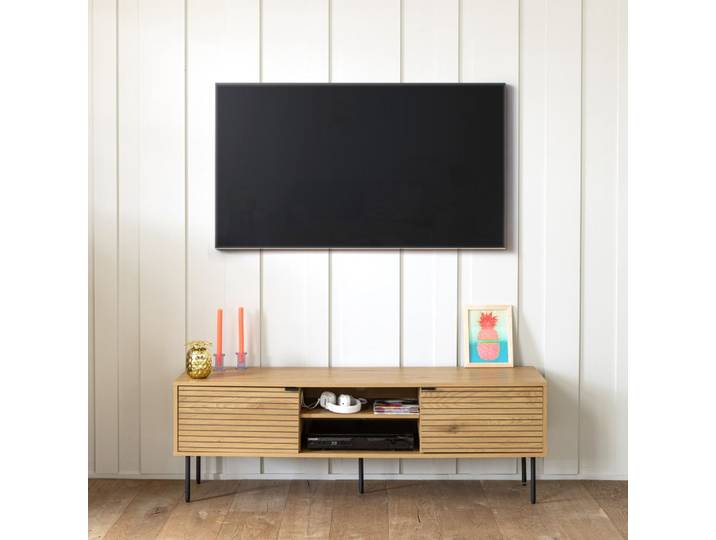 Meuble tv style scandinave avec 2 portes