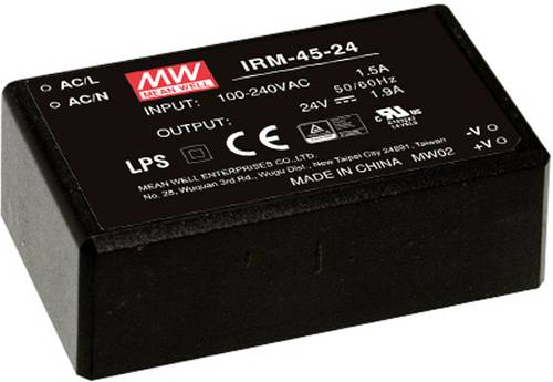 Mean Well IRM-45-24 AC/DC-Printnetzteil 45.6W