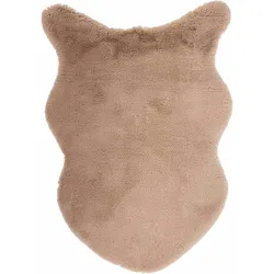 Teppich Kathlyn aus Polyester, modern und pflegeleicht, Bronze, organische Form, 60x90 cm
