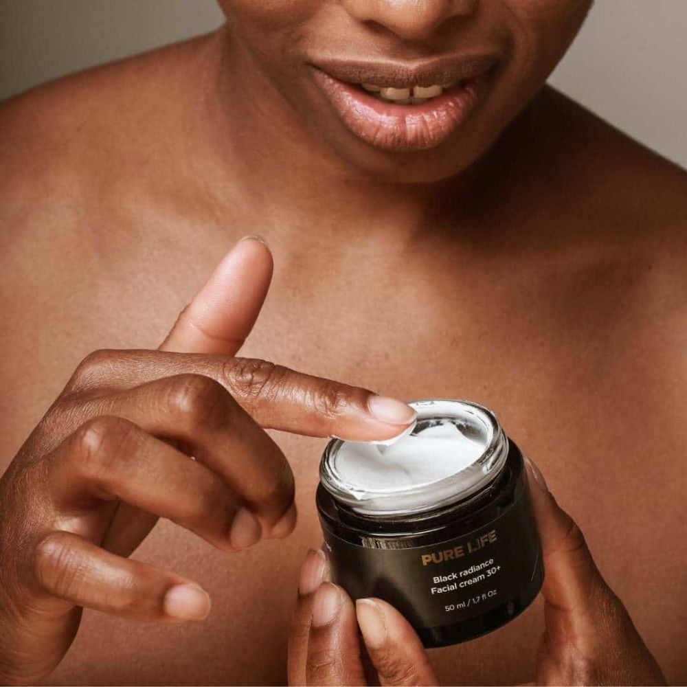 AOKLabs Pure Life Black Radiance Facial Cream for All Skin Types 50mL SPF30+