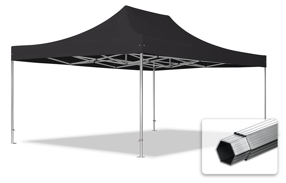 TOOLPORT 4x6m Aluminium Faltpavillon, ohne Seitenteile, schwarz