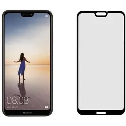 Tellur Tempered Glass 3D Case Friendly Full Glue for Huawei P20 Lite black (Huawei P20 Lite), Smartphone Schutzfolie, Schwarz