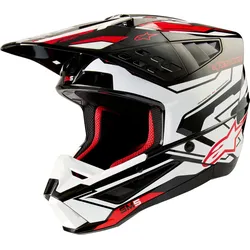 Alpinestars S-M5 Action 2, Motocrosshelm - Schwarz/Weiß/Rot - L