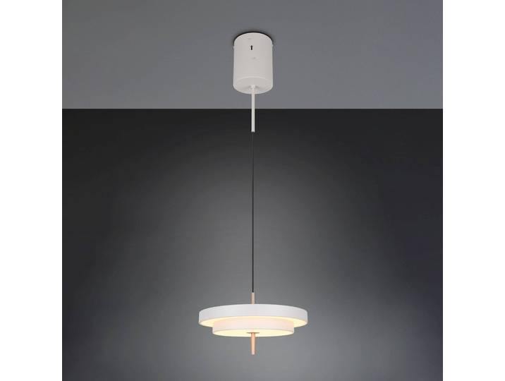 Trio Lighting Hängeleuchte Keaton, dimmbar, alu / grau / zink, für Wohn- / Esszimmer, Metall