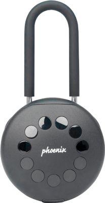 Schlüsseltresor Phoenix Palm KS0213ES, motorisiertes Schlüsselschloss, Steuerung per App, Bluetooth, Wasser-/Staubfest IP65, mit Schlossbügel, schwarz