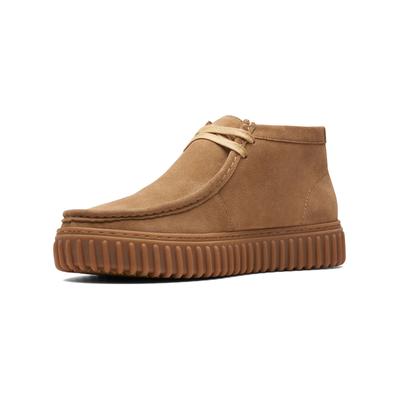 Schnürschuh CLARKS "Clarks Halbschuhe Veloursleder", Herren, Gr. 44, braun, Veloursleder, Schuhe Schnürschuh