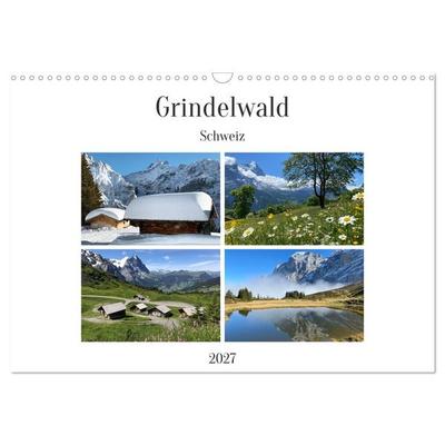 Grindelwald - Jungfrauregion Schweiz (Wandkalender 2027 DIN A3 quer), CALVENDO Monatskalender